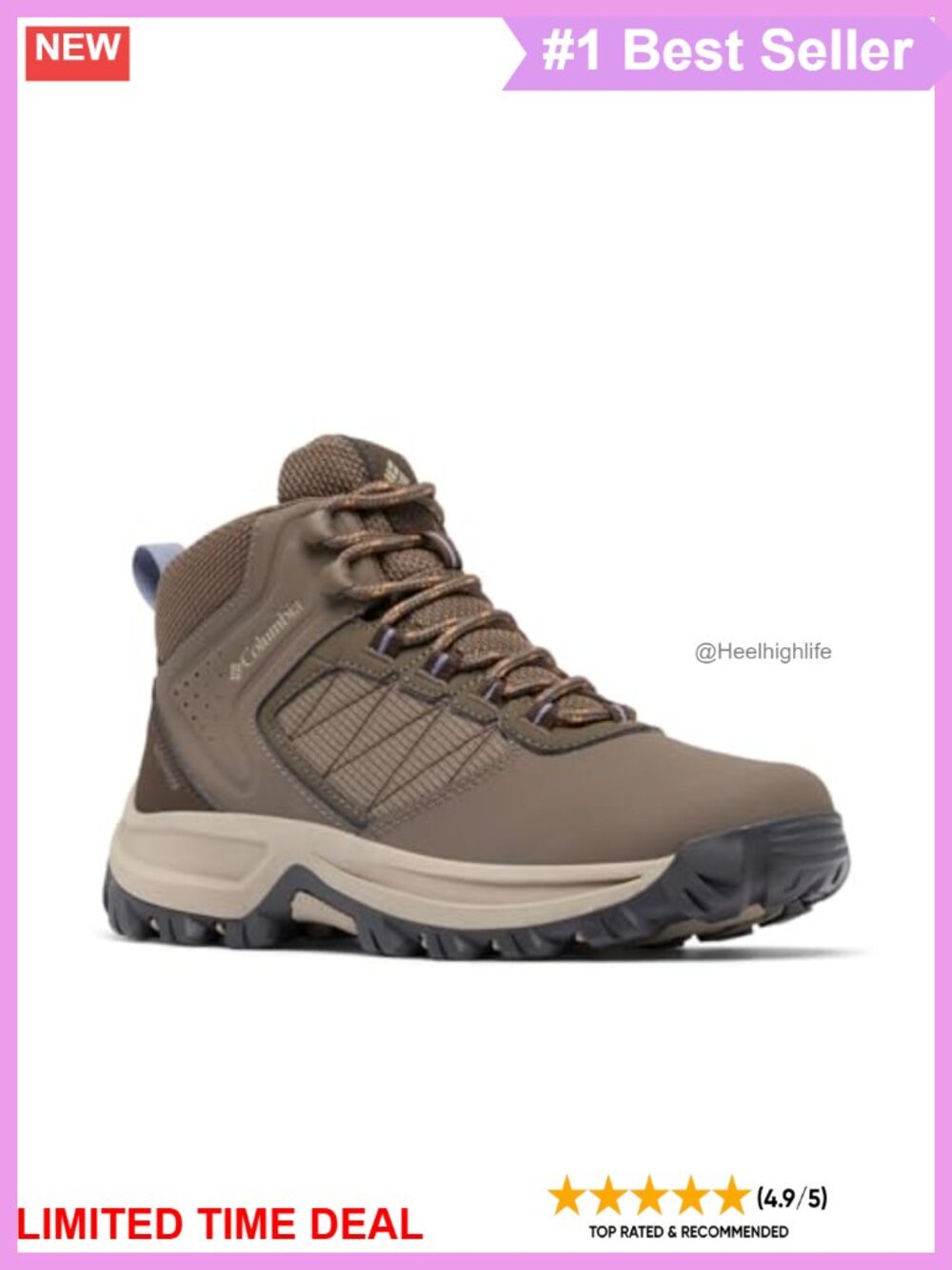 Columbia Transverse Hike Waterproof Leather Mesh Hiking Boots Ankle